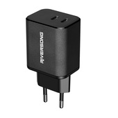 Riversong �adowarka sieciowa PowerKub G45 2x USB-C 45W czarna AD95 do SAMSUNG ZV50