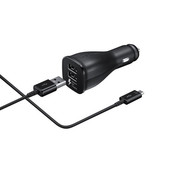 SAMSUNG �adowarka samochochodowa 2X USB czarna + kabel (EP-LN920CBEGWW) do SAMSUNG ZV50