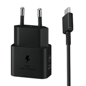 Samsung �adowarka sieciowa GaN Super Fast Charger EP-T2510XBEGEU USB C 3A 25W z kablem czarna do SAMSUNG ZV50