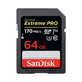 SANDISK KARTA EXTREME PRO SDXC 64 GB 170/90 MB/s V30 UHS-I U3 do SAMSUNG ZV50