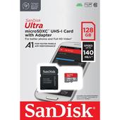 Sandisk karta pami�ci Ultra Android microSDXC 128GB 140MB/s A1 Cl.10 UHS-I + adapter do SAMSUNG ZV50