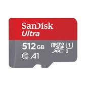 SanDisk karta pami�ci Ultra Android microSDXC 512 GB 120 MB/s A1 Cl.10 UHS-I + ADAPTER do SAMSUNG ZV50