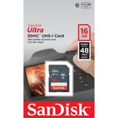 SanDisk karta pami�ci Ultra SDHC 16 GB (kl. 10 | 48 MB/s | UHS-I) do SAMSUNG ZV50