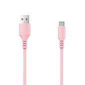 Setty kabel USB - USB-C 1,0 m 2A r�owy do SAMSUNG ZV50