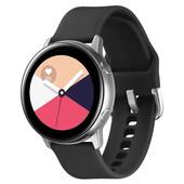 SILIKONOWA OPASKA DO SMARTWATCH 20MM UNIWERSALNA, BLACK / CZARNY do SAMSUNG ZV50