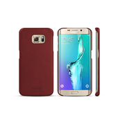 Sk�rzane etui z magnetyczn� nak�adk� bordowe do Samsung Galaxy S6 Edge G925