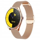 Smartwatch Titmo O-170 AMOLED IP68 pasek stal szlachetna z�oty do Samsung Galaxy M23 5G