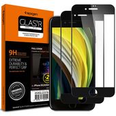 Spigen Glass FC 2-pack /se 2020 Czarne do Apple iPhone 7