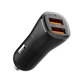 Spigen �adowarka samochodowa Essential EV302 2-Port 30W Czarna do SAMSUNG ZV50