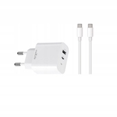 �adowarki pozosta�e Szybka �adowarka 25W Maxlife 2 wej�cia USB-A i USB-C z d�ugim kablem 2m do telefonu do Oppo Reno 13FS 5G