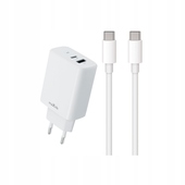 Szybka �adowarka 30W Maxlife 2 wej�cia USB-A i USB-C z d�ugim kablem 2m do telefonu do Oppo Reno 13FS 5G