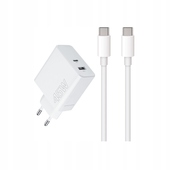 Szybka �adowarka 45W Maxlife 2 wej�cia USB-A i USB-C z kablem 1m do telefonu do Oppo Reno 13FS 5G