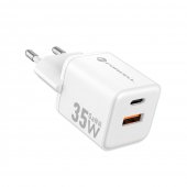 Szybka �adowarka Forcell F-Energy Mini GaN III 35W USB-C + USB-A bia�a do Samsung Galaxy A25 5G