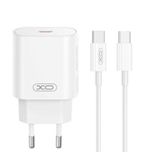 �adowarki sieciowe z kablem USB-C Szybka �adowarka XO 25W z kablem do telefonu 2 wej�cia USB i USB-C bia�a do Oppo Reno 13FS 5G