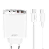 �adowarki sieciowe 45W Szybka �adowarka XO 45W z kablem USB-C do telefonu 4 wej�cia bia�a do Oppo Reno 13FS 5G