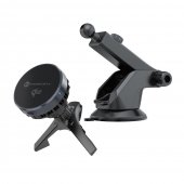 Uchwyt do auta Forcell F-Grip Cool Mag 15W Qi2 USB-C z ch�odzeniem czarny do Samsung Galaxy A07 4G