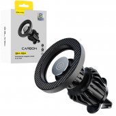 Uchwyt Samochodowy MagSafe Blavec BH-16A Carbon do Kratki Czarny do Samsung Galaxy S21 FE 5G
