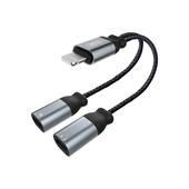 XO adapter audio NBR160A Lightning do Lightning - Lightning czarny do SAMSUNG ZV50