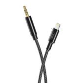 XO kabel audio NB-R211A Lightning - jack 3,5mm 1,0 m czarny do SAMSUNG ZV50