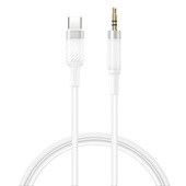 XO kabel audio NB-R279B USB-C - jack 3,5mm 1,0m bia�y do SAMSUNG ZV50