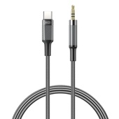 XO kabel audio NB-R279B USB-C - jack 3,5mm 1,0m czarny do SAMSUNG ZV50
