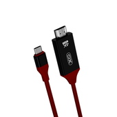 XO kabel HDMI - USB-C 2m czerwony 4K GB005 do SAMSUNG ZV50