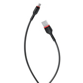 XO kabel NB-P171 USB - microUSB 1,0 m 2,4A czarny do SAMSUNG ZV50