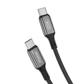 XO kabel NB-Q180B USB-C - USB-C 1,0m 60W czarny do SAMSUNG ZV50
