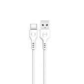 XO Kabel NB107 typ-C bia�y 2,1A 1m