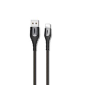 XO kabel NB138 USB - Lightning 1,0 m 2,4A czarny do SAMSUNG ZV50
