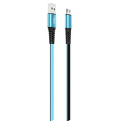 XO kabel NB154 USB - microUSB 1,0 m 2A niebieski do SAMSUNG ZV50