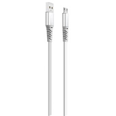 XO kabel NB154 USB - microUSB 1,0 m 2A srebrny do SAMSUNG ZV50