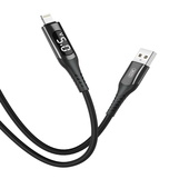 XO kabel NB162 USB - Lightning 1,0 m 2,4A czarny do SAMSUNG ZV50