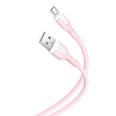 XO kabel NB212 USB - microUSB 1,0 m 2,1A różowy XO kabel NB212 USB - microUSB 1,0 m 2,1A różowy
