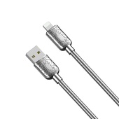 XO kabel NB216 USB - Lightning 1,0 m 2,4A srebrny do SAMSUNG ZV50