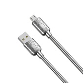 XO kabel NB216 USB - microUSB 1,0 m 2,4A srebrny