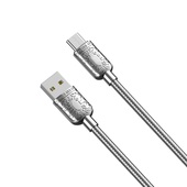 XO kabel NB216 USB - USB-C 1,0 m 2,4A srebrny do SAMSUNG ZV50