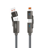 XO kabel NB275 4w1 USB-C - Lightning + USB + USB-C 60W 1,0m szary do SAMSUNG ZV50
