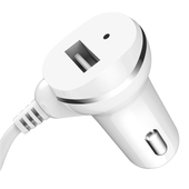 XO �adowarka samochodowa CC16 bia�a plus kabel 3w1 1,45m (8-pin/micro/typ-C) 3,1A do SAMSUNG ZV50