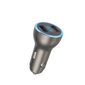 XO �adowarka samochodowa CC26 srebrna 2USB QC 3.0 do SAMSUNG ZV50