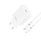 XO �adowarka sieciowa CE15 PD 20W 1x USB-C bia�a + kabel USB-C - Lightning do SAMSUNG ZV50