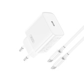 XO �adowarka sieciowa CE15 PD 20W 1x USB-C bia�a + kabel USB-C - USB-C do SAMSUNG ZV50