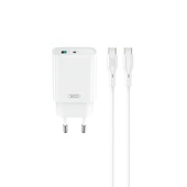 XO �adowarka sieciowa CE30 PD 30W 1x USB-C 1x USB bia�a + kabel USB-C - USB-C do SAMSUNG ZV50
