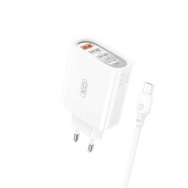 XO �adowarka sieciowa L100 QC 3.0 4x USB bia�a + kabel microUSB do SAMSUNG ZV50