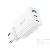 XO �adowarka sieciowa L101 PD QC 2x USB-C 1x USB bia�a + kabel microUSB do SAMSUNG ZV50