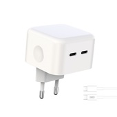 XO �adowarka sieciowa L102 PD 35W 2x USB-C bia�a + kabel USB-C - USB-C do SAMSUNG ZV50