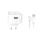 XO �adowarka sieciowa L59 QC 3.0 18W 1x USB bia�a + kabel microUSB do SAMSUNG ZV50