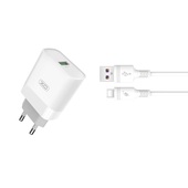 XO �adowarka sieciowa L63 plus kabel typ-C bia�a 1USB QC do SAMSUNG ZV50