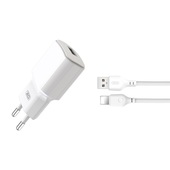 XO �adowarka sieciowa L73 plus kabel 8-pin bia�a 1USB 2,4A do SAMSUNG ZV50