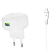 XO �adowarka sieciowa L86 QC 3.0 18W 1x USB bia�a + kabel microUSB do SAMSUNG ZV50